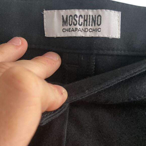 Moschino Cheap and Chic Black Straight Modest Stretchy Skinny Jeans sz 8 - Picture 3 of 8